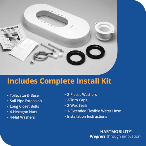 Toilet Base Riser 500 lb Capacity 3.5" High Raised Toilet Seat - Toilet Base Plate, Elevated Toilet Seat, Toilet Seat Risers for Seniors