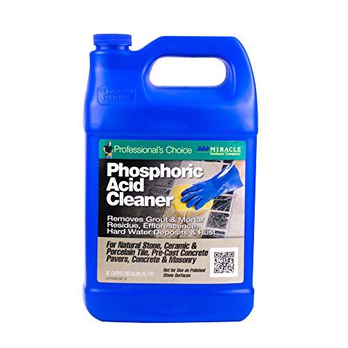 Miracle Sealants Phosphoric Acidic Cleaner & Grout Haze Remover, Quart | Removes grout & mortar residues, rust, hard water deposits & efflorescence from unpolished tile, stone, pavers & masonry.