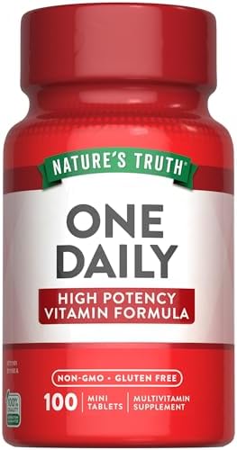 Nature's Truth One Daily Multivitamin | 100 Mini Tablets | for Men and Women | Non-GMO & Gluten Free Supplement | for Men and Women | Non-GMO &