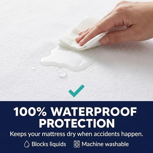 Zippered Waterproof Mattress Encasements - Hypoallergenic Mattress Protector Cover with Soft Cotton Terry Fabric Top - King Size 76' x 80'