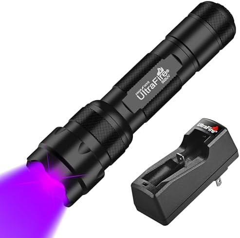 ULTRAFIRE 395-405nm UV Flashlight for Resin Curing, Zoomable Black Light