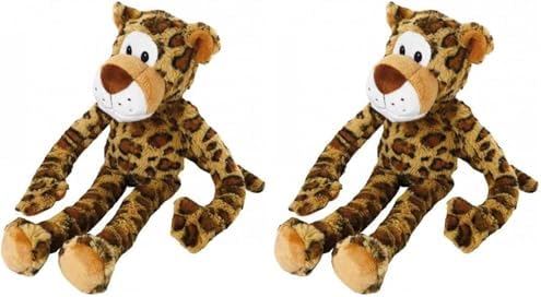 Multipet Swingin' Safari Monkey Dog Plush Toy - Squeaky Dog Toy for All Dogs - Extra Soft Plush Dog Toy - Stuffed Animal Dog Toy for Cuddling & Playing - Cute Dog Pet Toy (27”, Brown, 5 Squeakers)