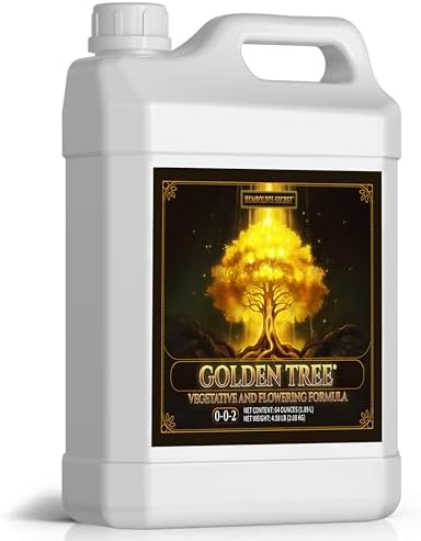 Humboldts Secret Golden Tree Liquid Plant Food | Enhances Growth Indoors or Outdoors | All-in-One Plant Nutrients for Vegetables, Trees, Flowers, Fruits, Roses, Lawns, Tomatoes | 16 Ounce