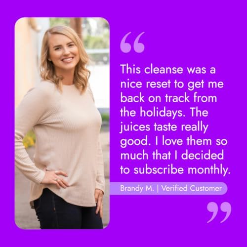 Raw Generation Skinny Juice Cleanse, 5-Day, 30 Cold-Pressed Juice Bottles | Clean ingredients, no added sugar or sweeteners, fruit & vegetable blends, 19g daily protein, at-home reset, cravings support