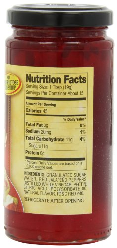 Reese Jelly, Hot Jalapeno, 10-Ounce (Pack of 6)