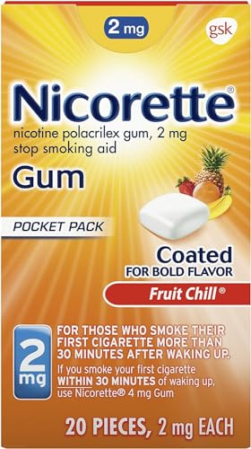 Nicorette Gum 2mg Fruit Chill - 20 Ea, Pack of 3