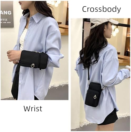 MINTEGRA Crossbody Phone Purse Nylon Shoulder Pouch Walking Wallet Wristlet Sport Armband