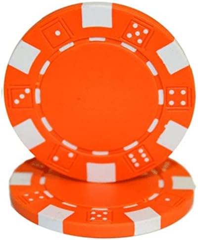 Brybelly 50 Clay Composite Striped Dice 11.5 Gram Poker Chips