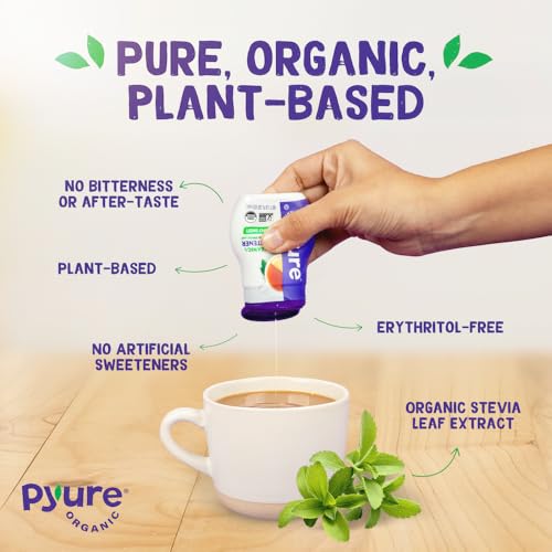 Pyure Liquid Stevia Extract | Zero Calorie Sugar-Free Sweetener, 1.8 Oz | Organic liquid stevia extract for coffee, tea, drinks, keto, diabetic, vegan, zero calorie, sugar-free, and low carb diets