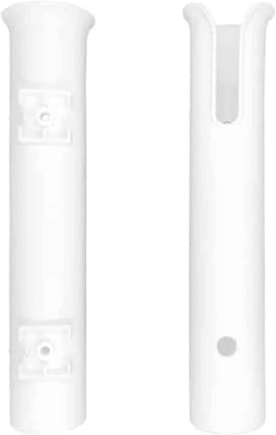 ISURE MARINE Fishing Rod Holder Bracket Wall Mounted Boat Side Mount Tool Holder Tube Links with Screws 2/3/4/6 Pole Tube (White/Black)