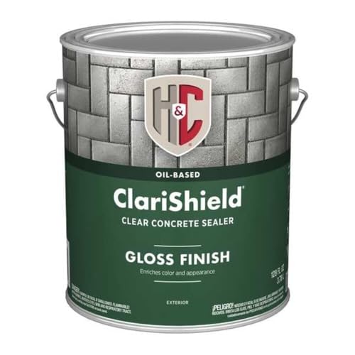 H&c Concrete Dustproofer Floor Sealer, Gloss Finish, Clear, Oil Base 50.100304-16 - 1 Each