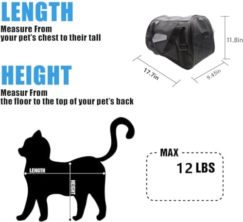 ZaneSun Cat Carrier,Soft-Sided Pet Travel Carrier for Cats,Dogs Puppy Comfort Portable Foldable Pet Bag Airline Approved (Small Blue)