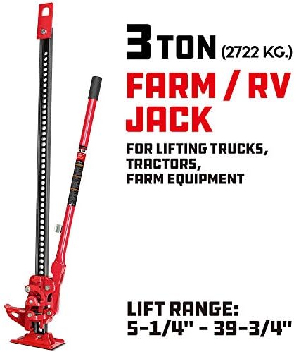 Powerbuilt 6 Piece Car Jack and Garage Creeper Service Set, 2 Ton Vehicle Lift, Jackstands, Folding Creeper, Wheel Chocks, Car Repair Garage Equipment - 640816, Large, Red
