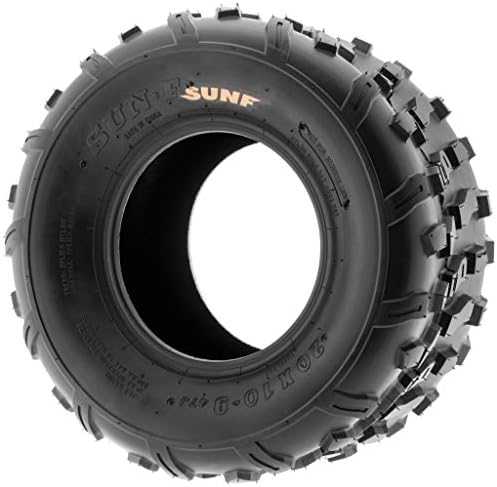 Set of 2 SunF A022 20x10-9 ATV/UTV Off-Road Tires, 6-PR |Knobby Tread