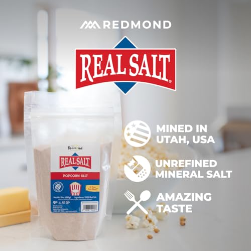REDMOND Real Sea Salt - Natural Unrefined Gluten Free Fine, 26 Ounce Pouch (1 Pack)