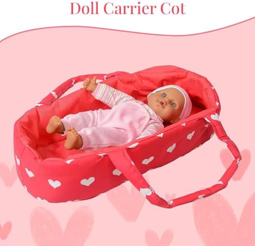 Baby Doll Stroller Play Set, 3-in-1 Babydoll Stroller with Removable Bassinet Baby Carriage for Dolls Toy Doll Stroller for Toddlers 3-4 Years,