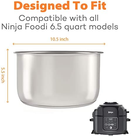 SiCheer Stainless Steel Inner Pot for Ninja Foodi 8 Qt Pressure Cooker