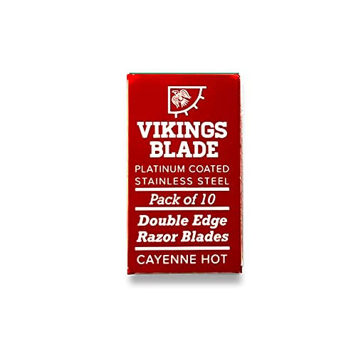VIKINGS BLADE Double Edge Safety Razor Blades, 50x Blades, Swedish Steel + Platinum Coated, Replacement Razor Blades & Refills (Mild & Gentle)