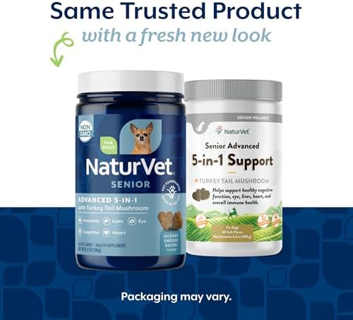 NaturVet Senior Advanced 5-in-1 Support Dog Supplement - 60 Ct