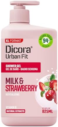 Dicora Urban Fit Shower Gel - Women and Mens Body Wash for All-Day Hydration - Prevents Premature Aging with Vitamin C - Citrus and Peach - 25.4 oz