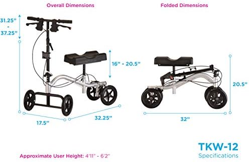 NOVA Turning Knee Walker Sliver