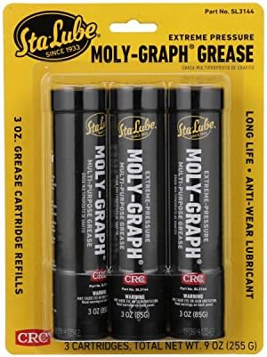 Sta-Lube Moly-Graph Extreme Pressure Multi-Purpose Grease SL3144 - [Pack of 3] 3 Wt Oz., Extreme Pressure