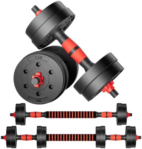 Adjustable-Dumbbells-Sets,Free Weights-Dumbbells Set of 2 Convertible To Barbell A Pair of Lightweight for Home Gym,Women and Men Equipment