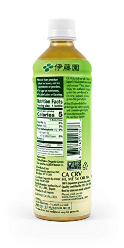 Ito En Organic Oi Ocha Unsweetened Green Tea, 16.9 Ounce (Pack of 12), Zero Calories