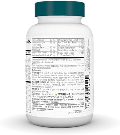 Source Naturals Wellness Formula, Advanced Immune Support - 240 Capsules | Bio-Aligned Vitamins & Herbal Defense with Vitamin C Plus 30 other Vitamins, Minerals & Herbs for Immune System Support
