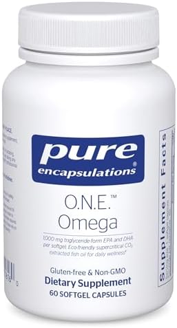 Pure Encapsulations O.N.E. Omega - Fish Oil Supplement for Heart Health, Joints, Skin, Eyes, and Cognition* - Fish Oil Concentrate with EPA and DHA - 60 Softgel Capsules | Fish Oil Supplement for Heart Health, Joints, Skin, and Cognition*, Omega-3 Acids