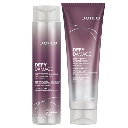Joico Defy Damage Protective Shampoo & Conditioner Set | For Color-Treated Hair | Strengthen Bonds & Preserve Hair Color | With Moringa Seed Oil &