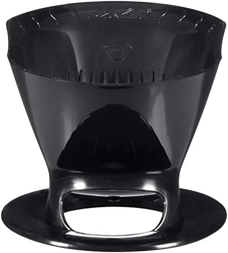 Melitta Filter Coffee Maker, Single Cup Pour-Over Brewer, Black, 1 Count (640007)