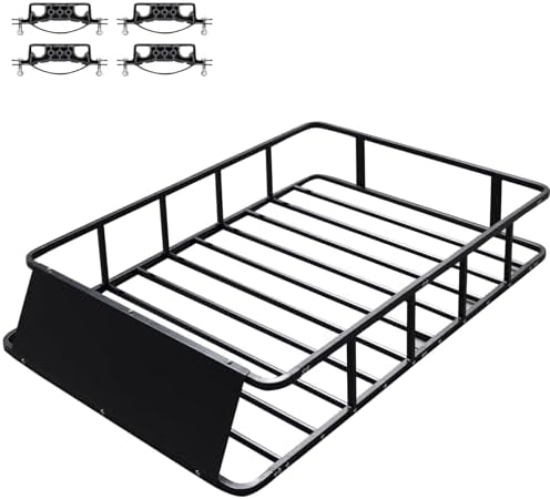 64”x39”x8” Roof Cargo Rack for SUV Car Trucks,Heavy Duty Cargo Basket Anti-Rust Top Luggage Rack