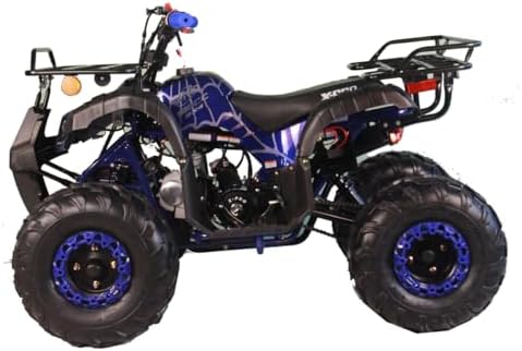 X-PRO 125cc ATV 4 Wheels Quad 125 ATV Quads with LED Lights, Big 19"/18" Tires!（Army Black）