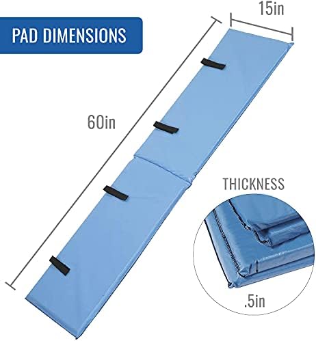 DMI Bed Rail Cover, Bed Rail Padding and Bed Bumper Pad for Elderly, Disabled or Handicapped, Rails Not included, Padded Cover Only, Blue