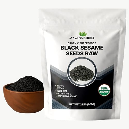Mayan's Secret - Organic Black Sesame Seeds Raw – USDA Certified, Vegan, Non-GMO