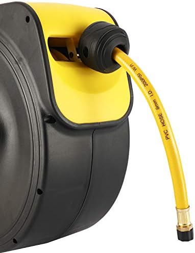 Retractable Air Hose Reel 5/16 in. x 33' ft Hose Wall Mount Tool 180 Degree Rotation