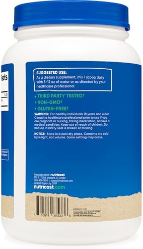 Nutricost Organic Spirulina Powder (1LB) 454 Grams, Pure, Vegan | Certified Organic Spirulina