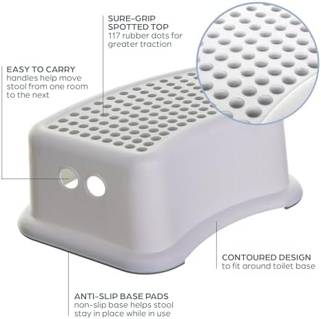 Dreambaby Step Stool for Kids - Non-Slip Base and Contoured Design for Toilet Potty Training and Sink Use