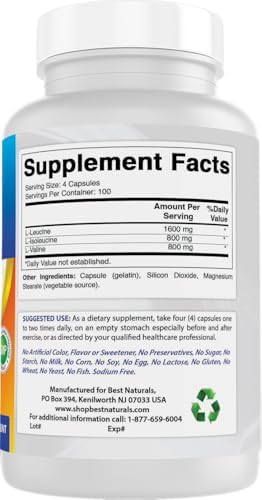 Best Naturals BCAA Branch Chain Amino Acid, 3200mg per Serving