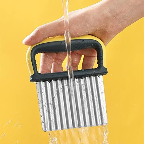 Crinkle Cutter, French Fry Cutter for Potatoes, Upgraded Stainless Steel Blade