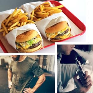 fast food gym life sweaty clothes vaping mint juul