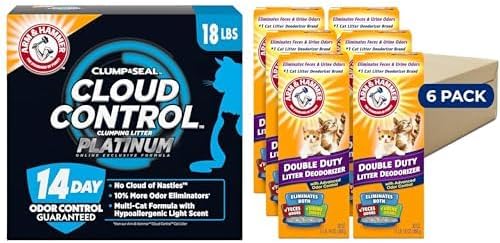 ARM & HAMMER Slide Platinum Easy Clean-Up Clumping Cat Litter, 18 lbs