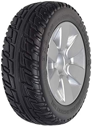 9"x3" (2.80/2.50-4) Flat-Free Drive Wheel Assembly with Silver Rim & Black Tire for Jazzy Select Elite & Pride TSS 300 - Mobility Power Chair Wheel