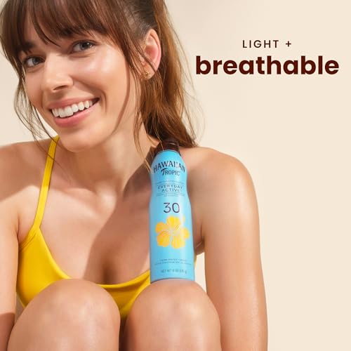 Hawaiian Tropic Island Sport Sunscreen Spray, Clear Coconut, 6 Ounce