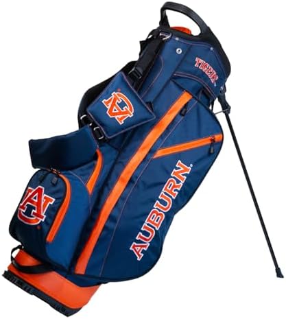 Team Golf NCAA Auburn University Tigers Fairway Golf Stand Bag Fairway Golf Stand Bag, Lightweight, 14-way Top, Spring Action Stand