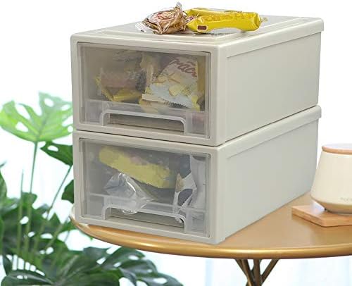 6 Quart Plastic Chest of Drawers, Desktop Office Organizer, 3 Pack