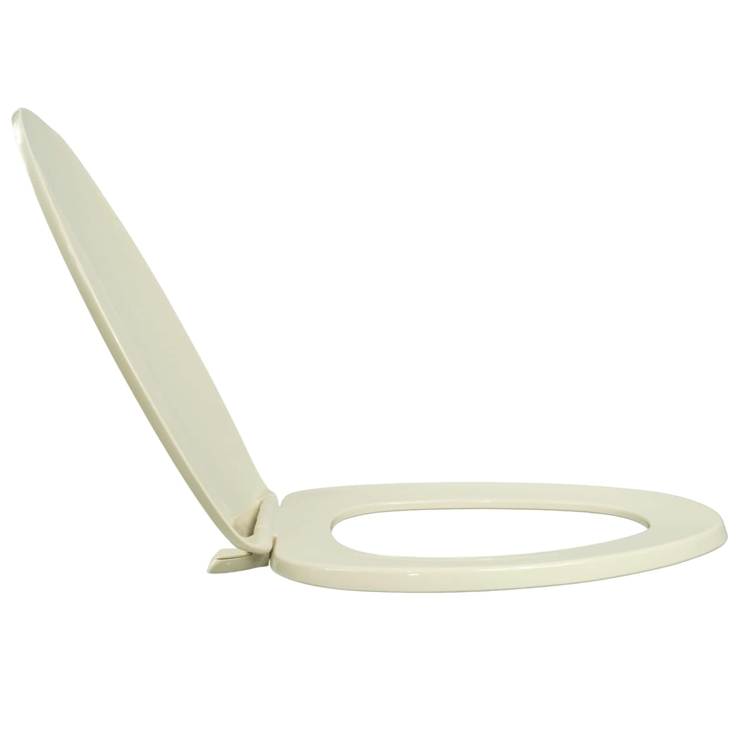 Centoco Toilet Seat Elongated, Residential, Top Mount Plastic Hinge, Black | Plastic, Closed Front, Cover, Made in the USA, 600-407