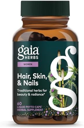 Gaia Herbs Hair, Skin & Nails - Supplement to Support Healthy Skin, Hair & Nail Health* - Astaxanthin, Horsetail