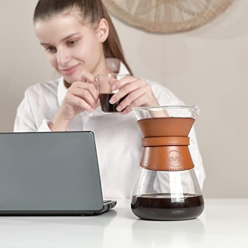 Pour Over Coffee Maker Set with Double-Layer Stainless Steel Filter, Coffee Dripper